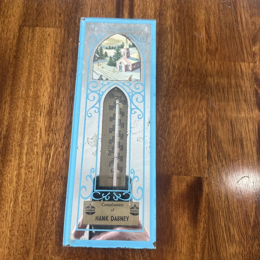Standard Gas station Vintage Mirror / thermometer 10
